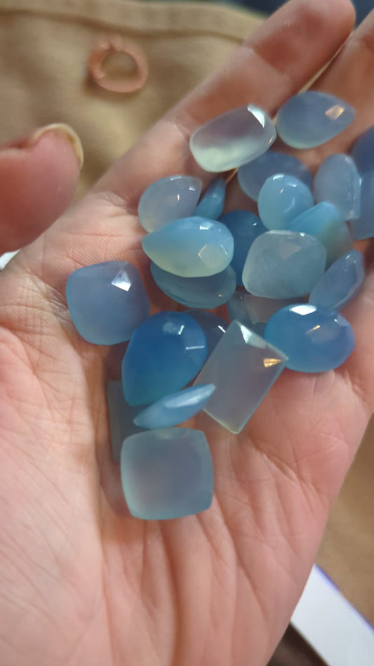 Blue Chalcedony - Large Facets