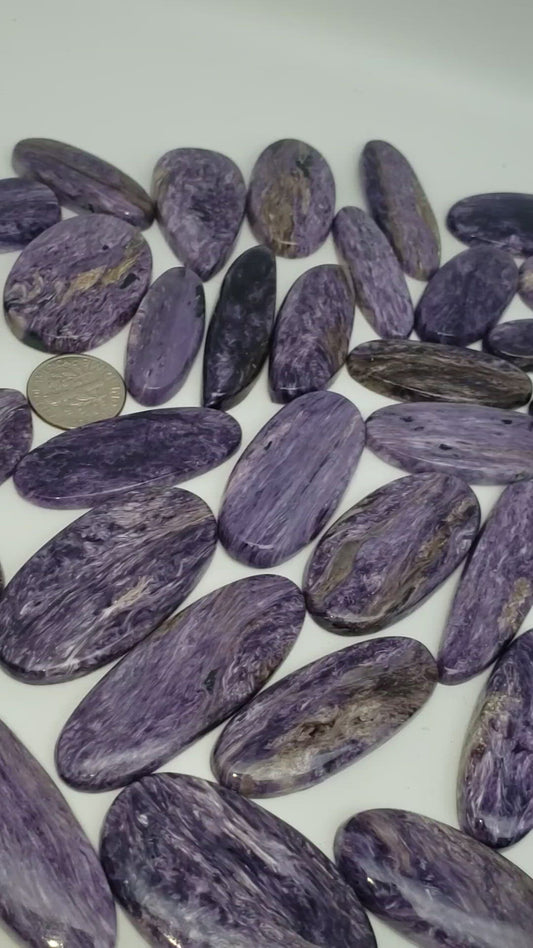 Charoite Cabochons - Medium Sizes