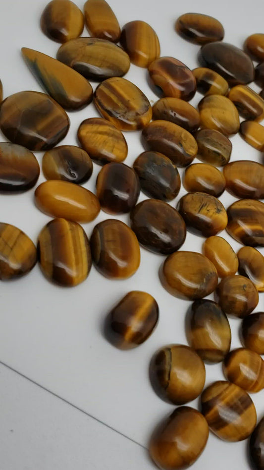 Tigers Eye Cabs - 10-25mm - All Flashy - Wholesale Jewelry Supply