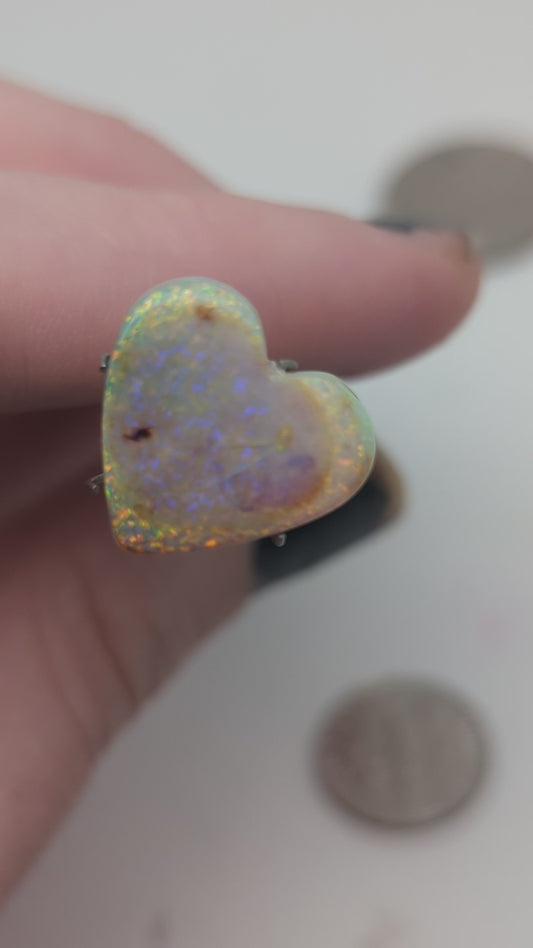 Monarch Opal Heart Cabochon - 4.85cts