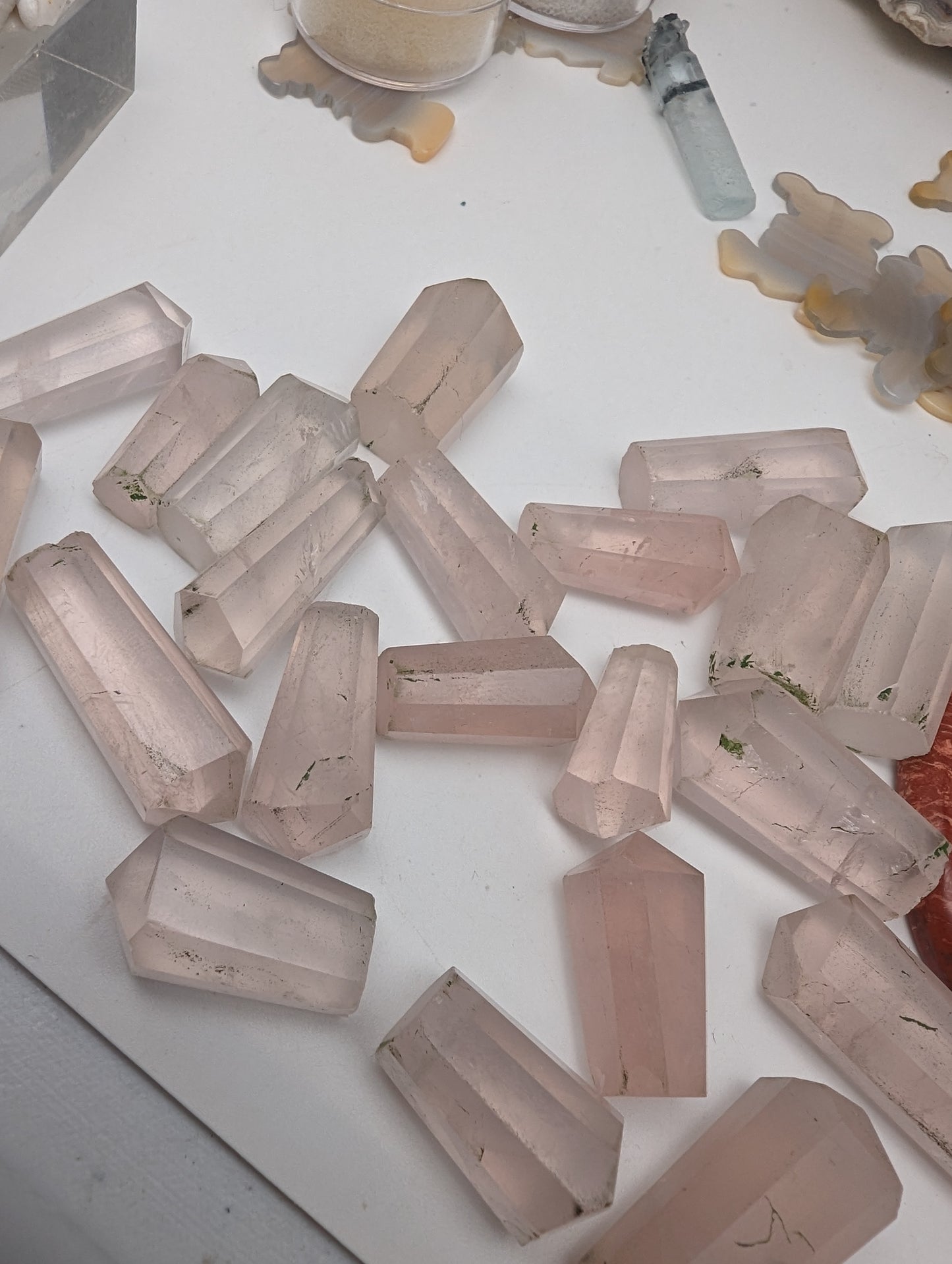 Rose Quartz Towers / Pendant Cut - 1-1/2inch