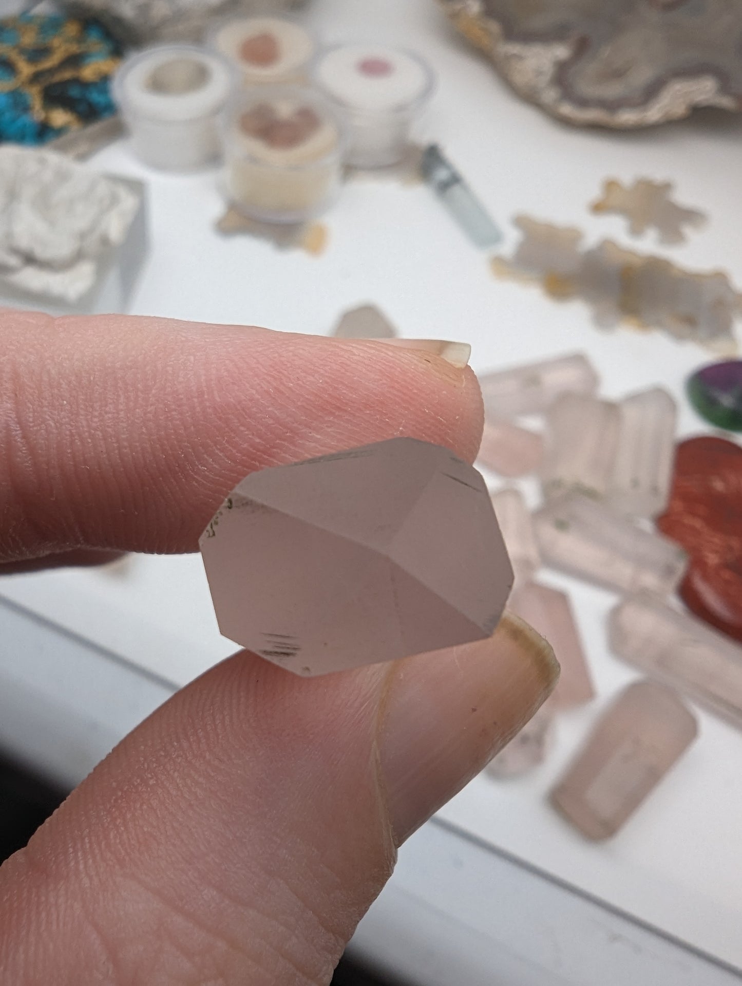 Rose Quartz Towers / Pendant Cut - 1-1/2inch