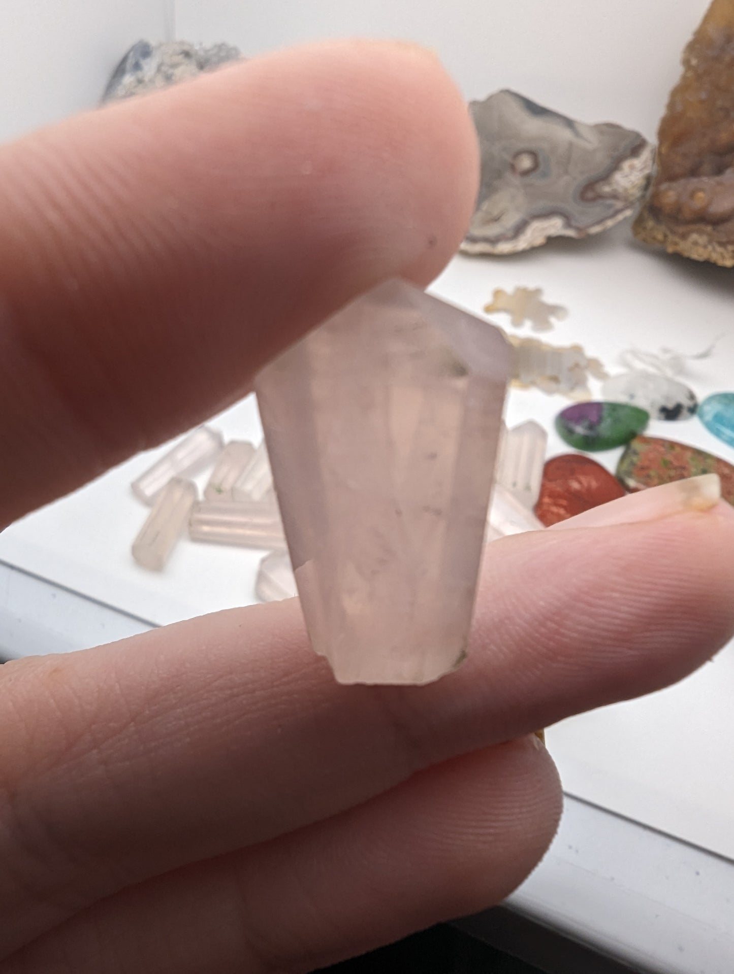 Rose Quartz Towers / Pendant Cut - 1-1/2inch