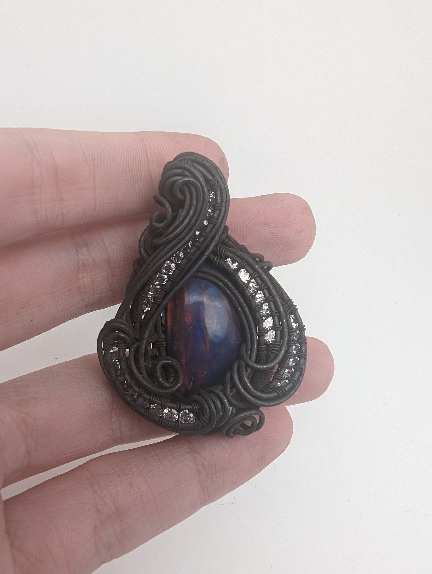 Aurora Opal in Oxidized Copper