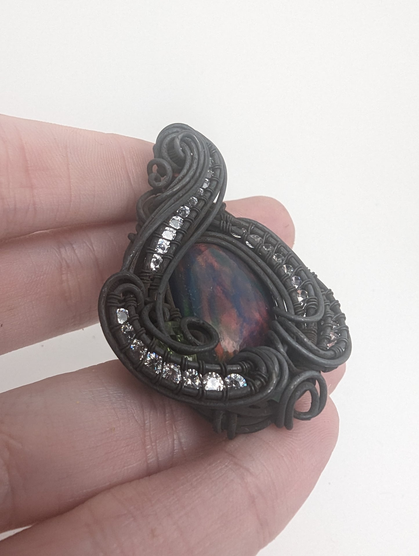 Aurora Opal in Oxidized Copper