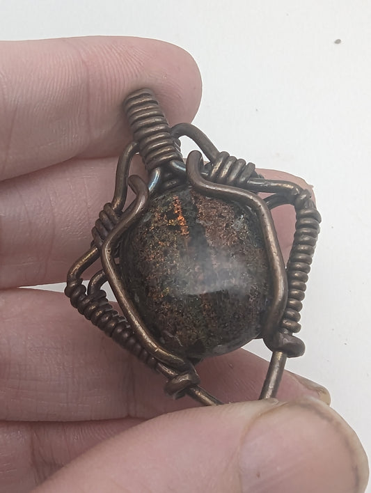 Andamooka Opal in Copper Wire