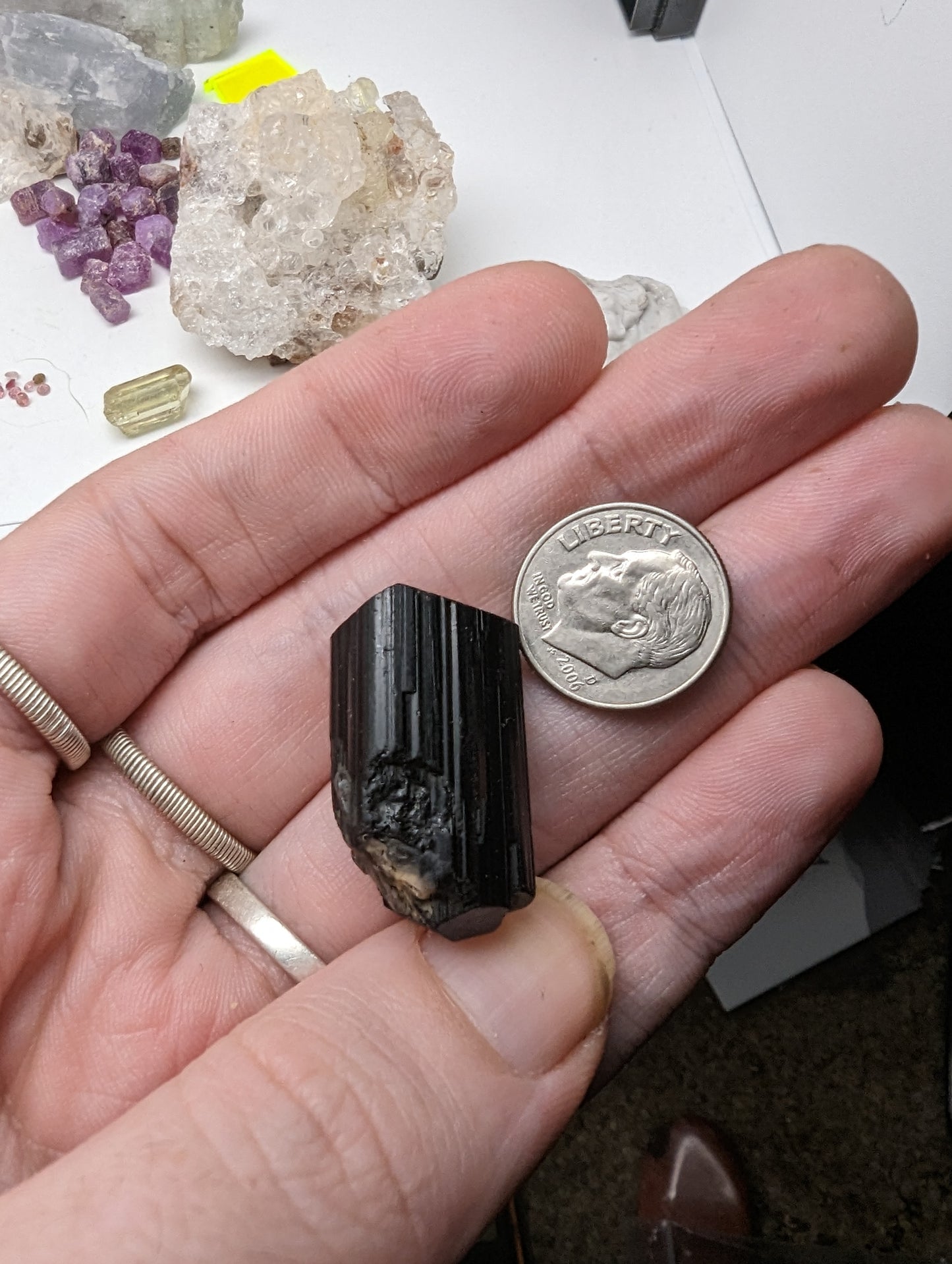 Black Tourmaline - Double Terminated - Quartz Crystal Growth