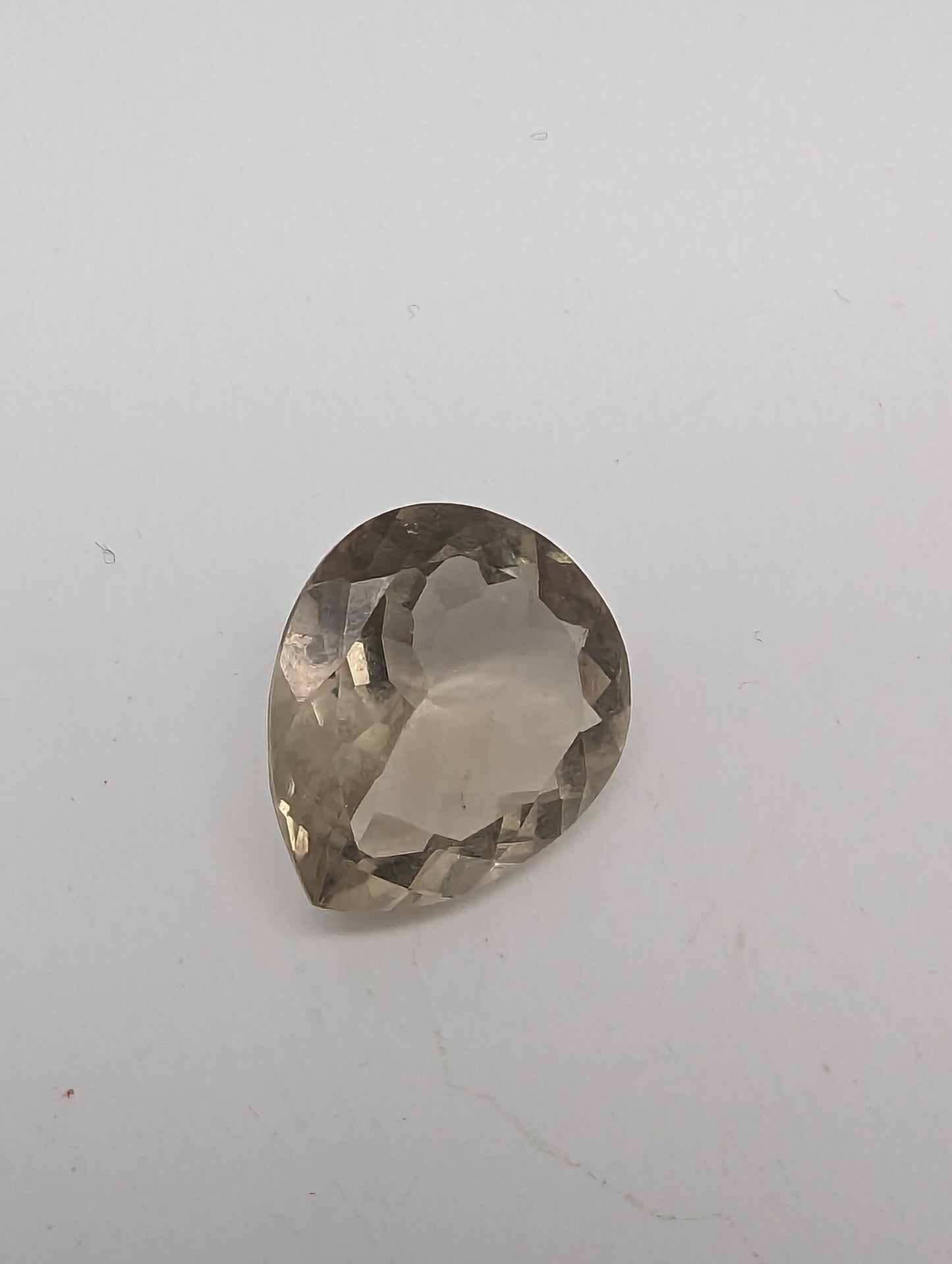 Lemon Quartz Facet - Pear Cut - 9.8cts