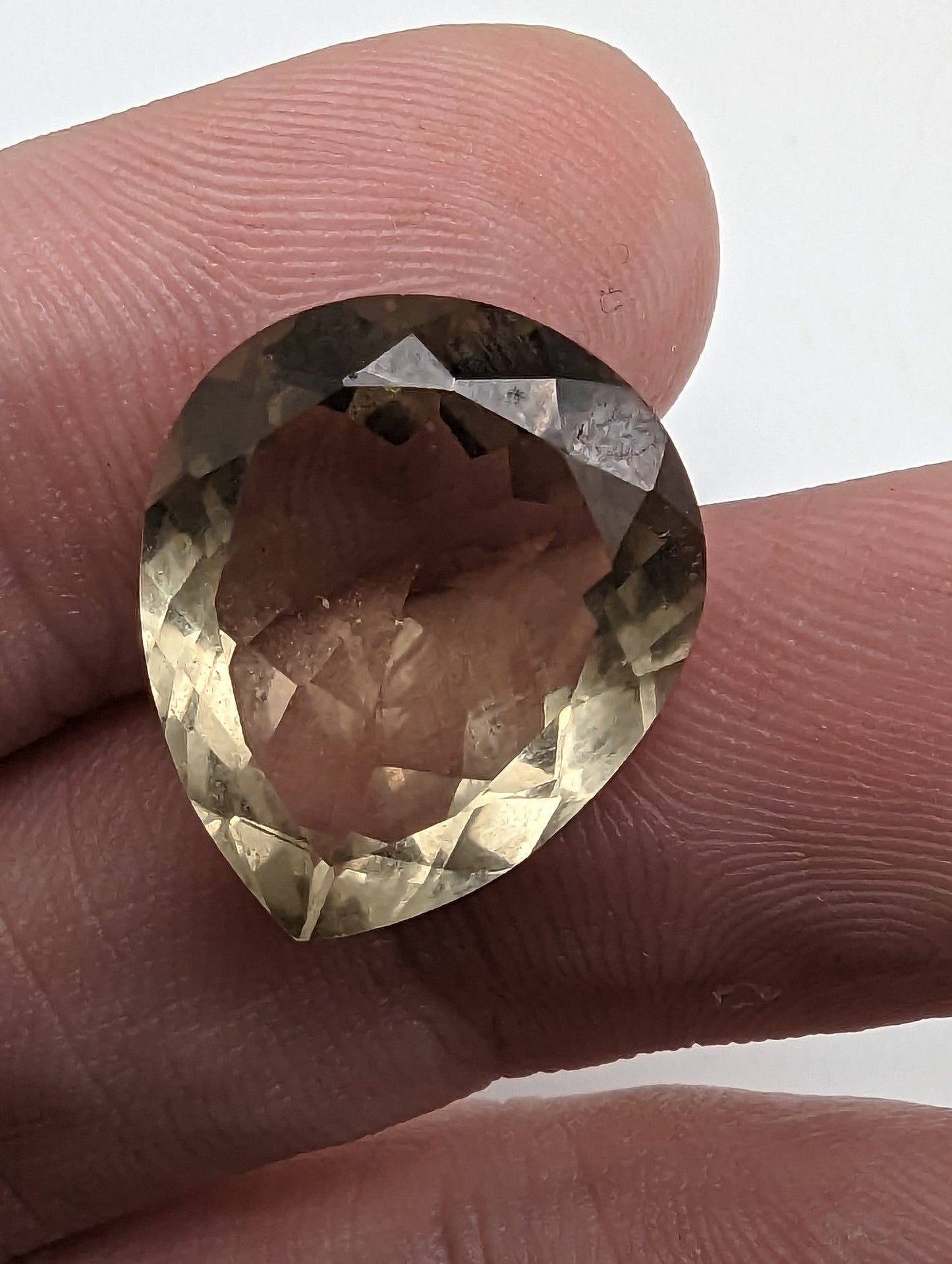 Lemon Quartz Facet - Pear Cut - 9.8cts