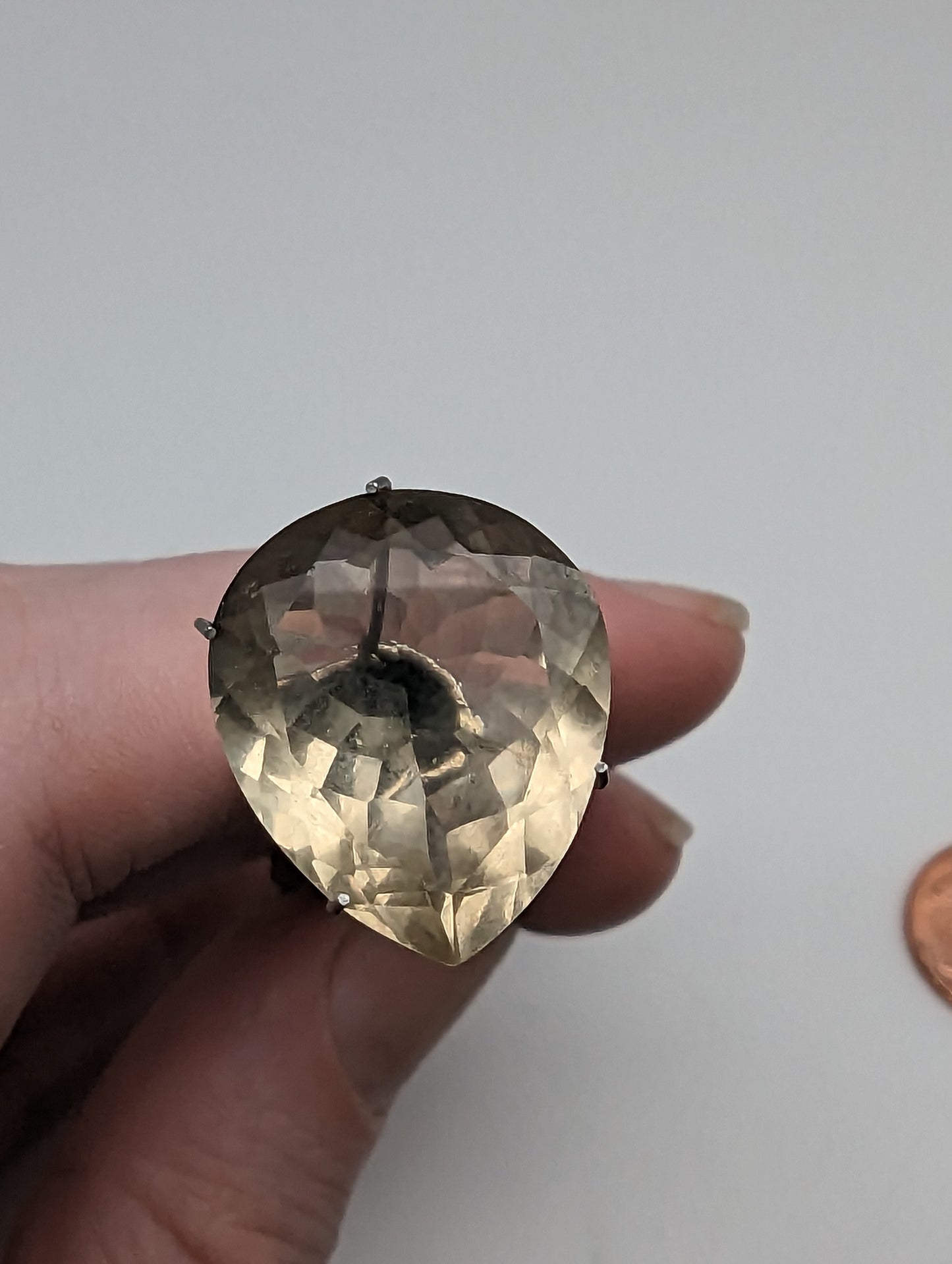 Lemon Quartz Facet - Pear Cut - 9.8cts