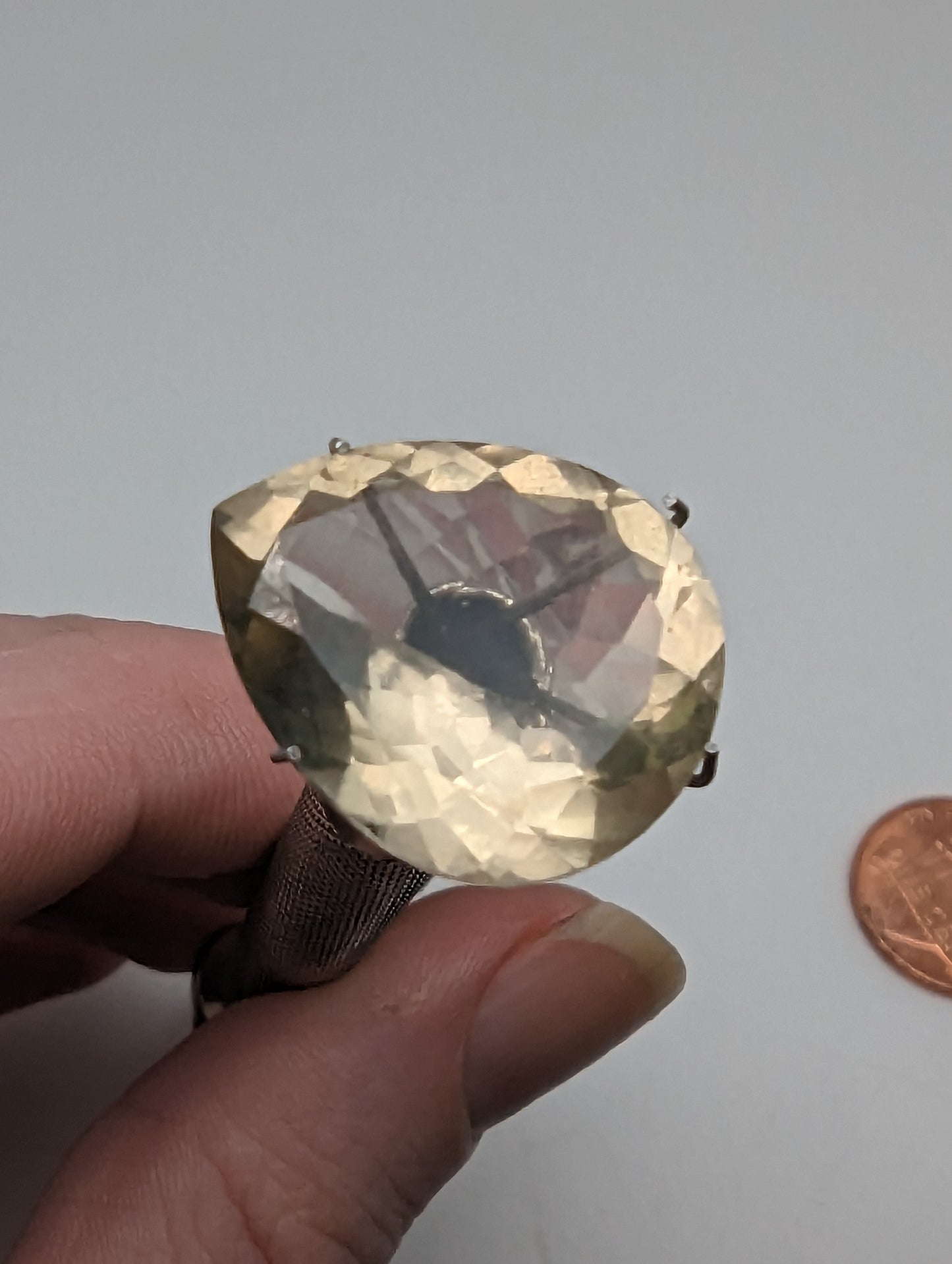 Lemon Quartz Facet - Pear Cut - 9.8cts