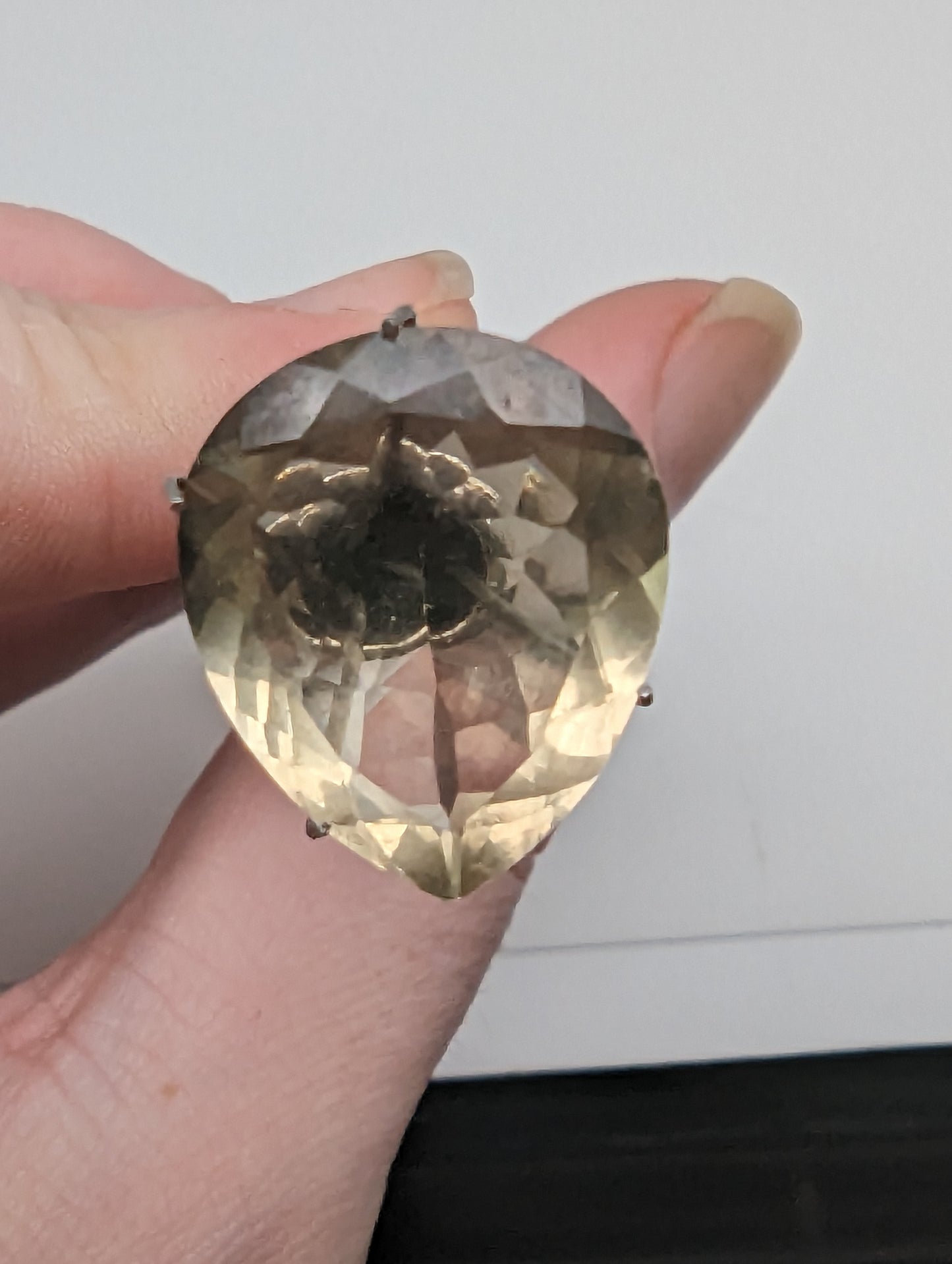 Lemon Quartz Facet - Pear Cut - 9.8cts