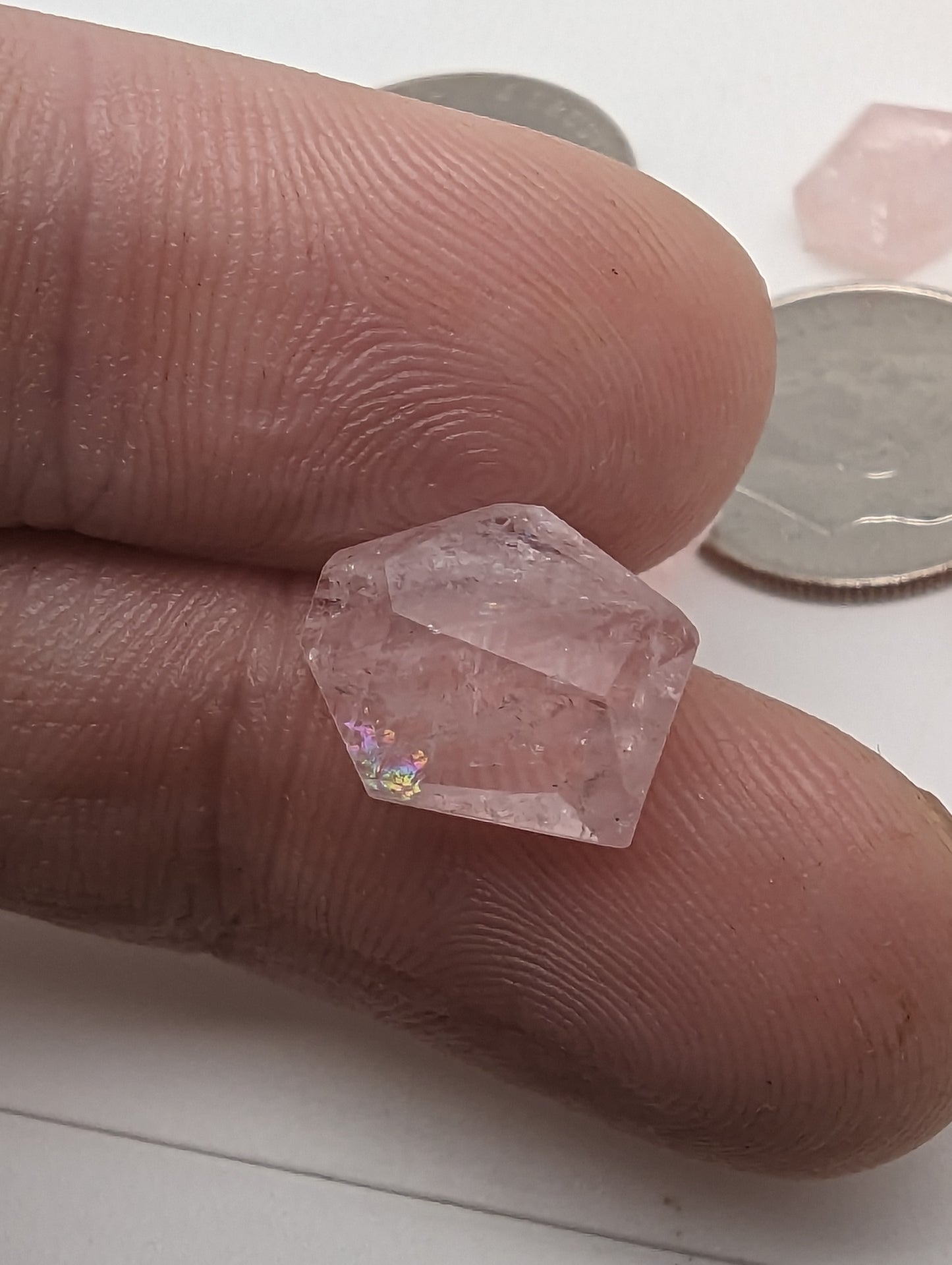 Morganite Freeforms - Gemmy Pink and Rainbowy - ~10-12mm