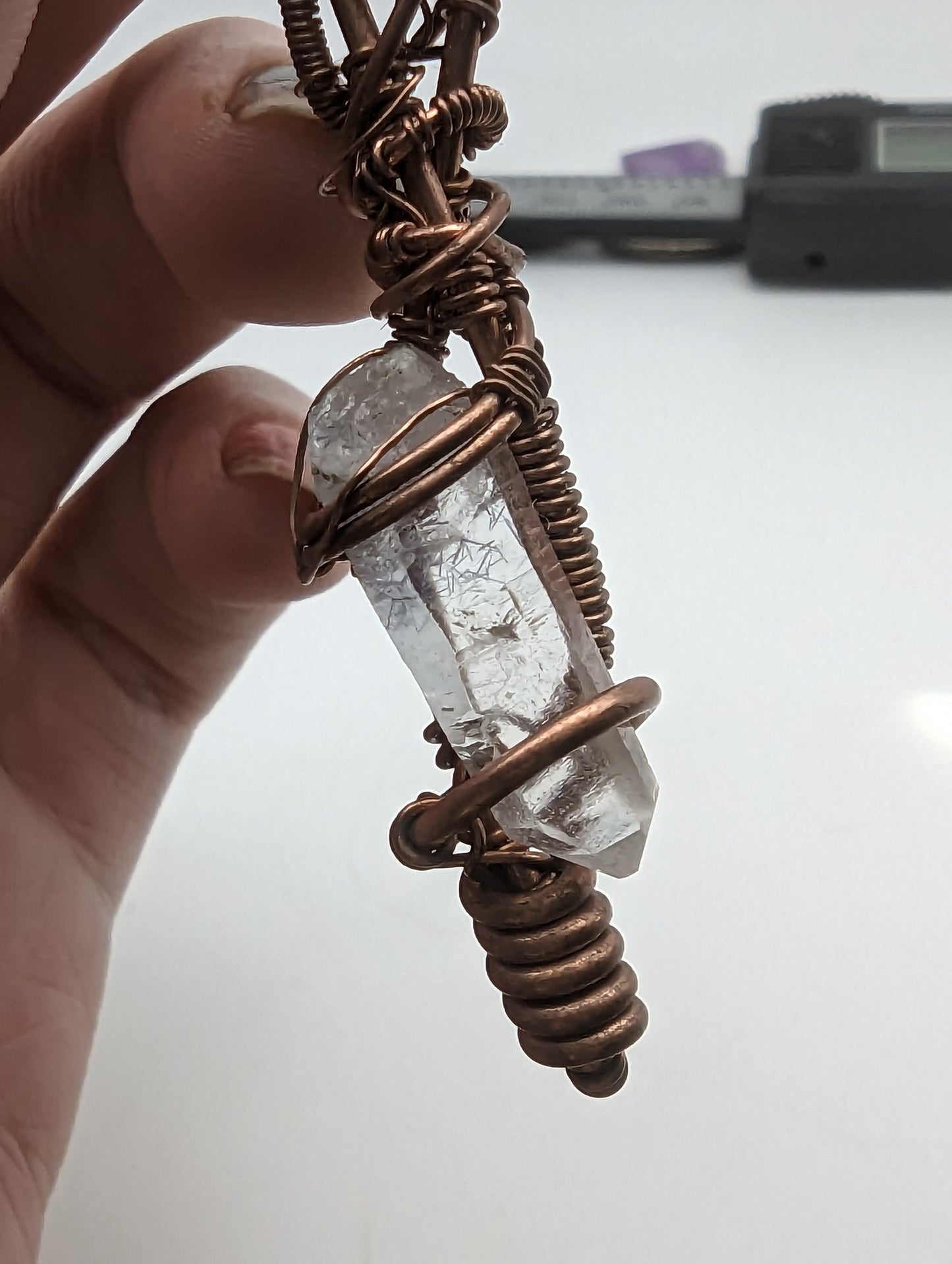 Wand / Pendant Hybrid - Dumortierite Quartz in Copper