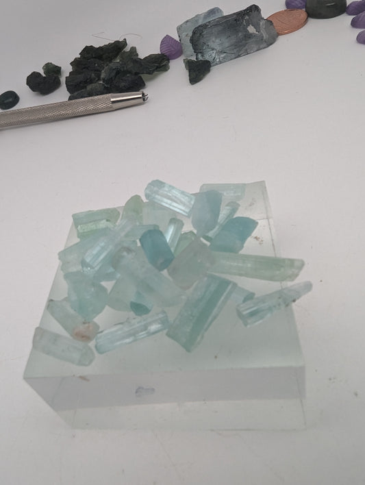 Blue-Green Tourmaline Lot - 10g(50cts) - 8-16mm