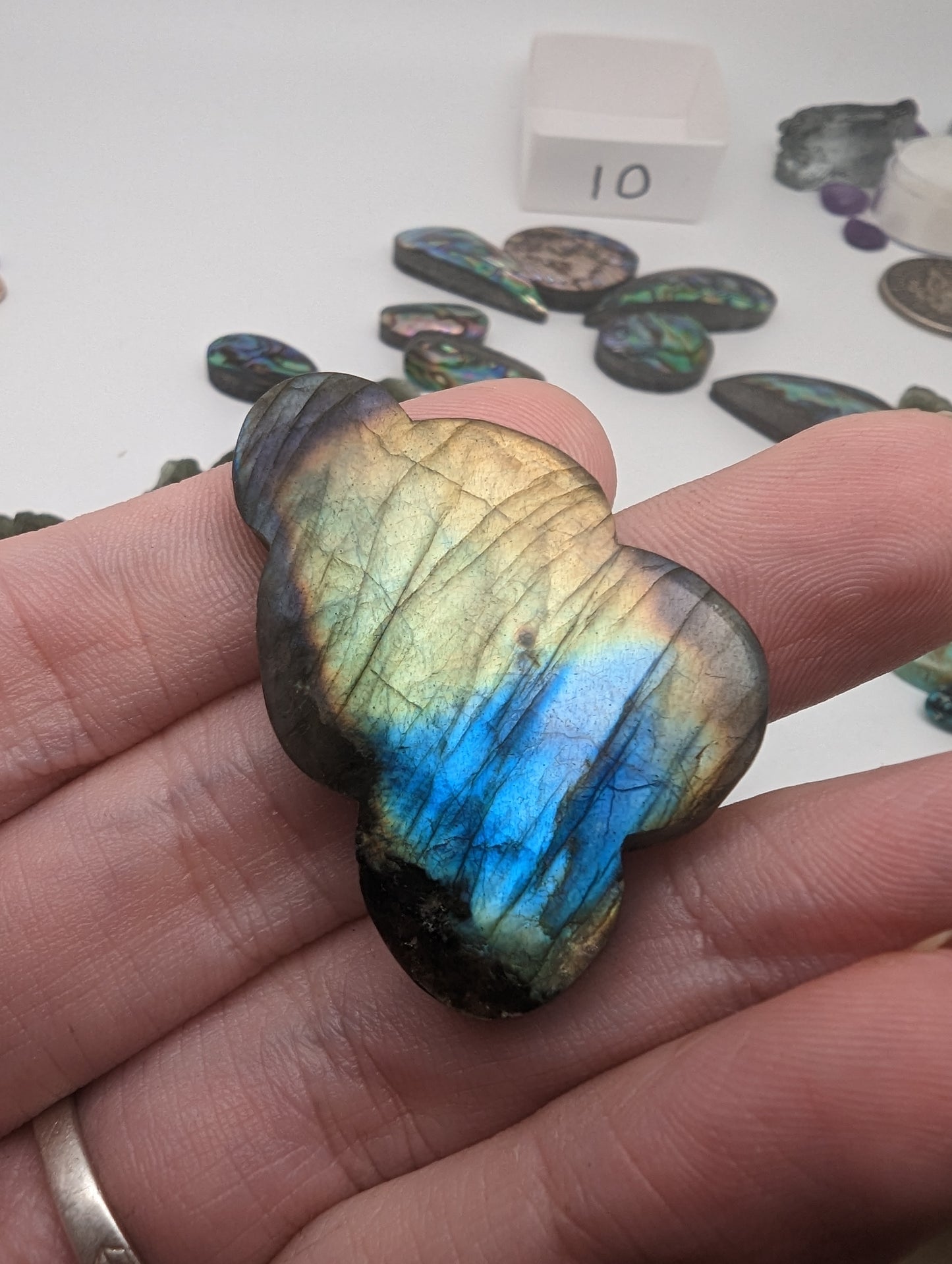 Sunset Labradorite Cloud Shaped Cabochon - 69.65cts - 43mm