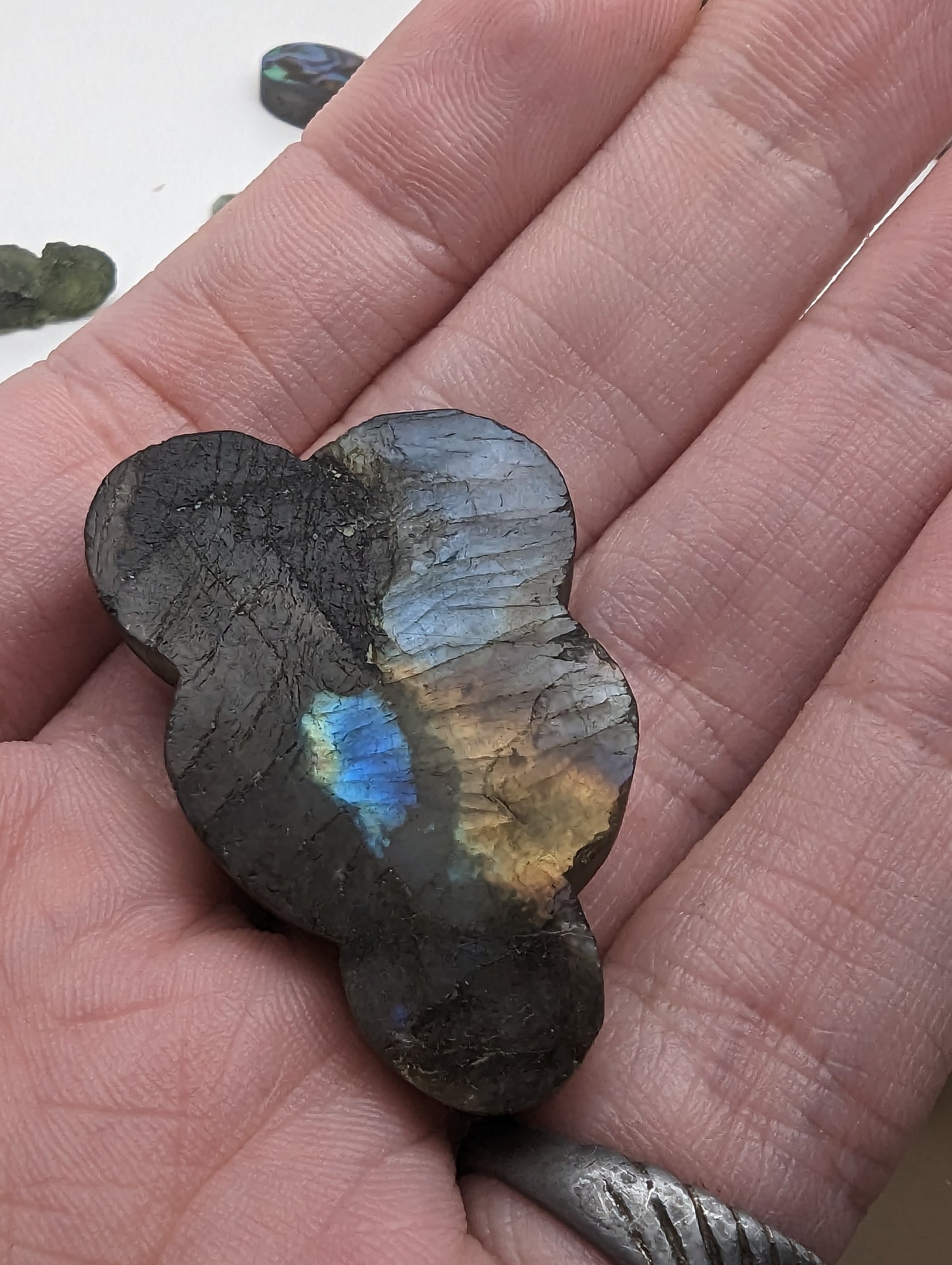 Sunset Labradorite Cloud Shaped Cabochon - 69.65cts - 43mm