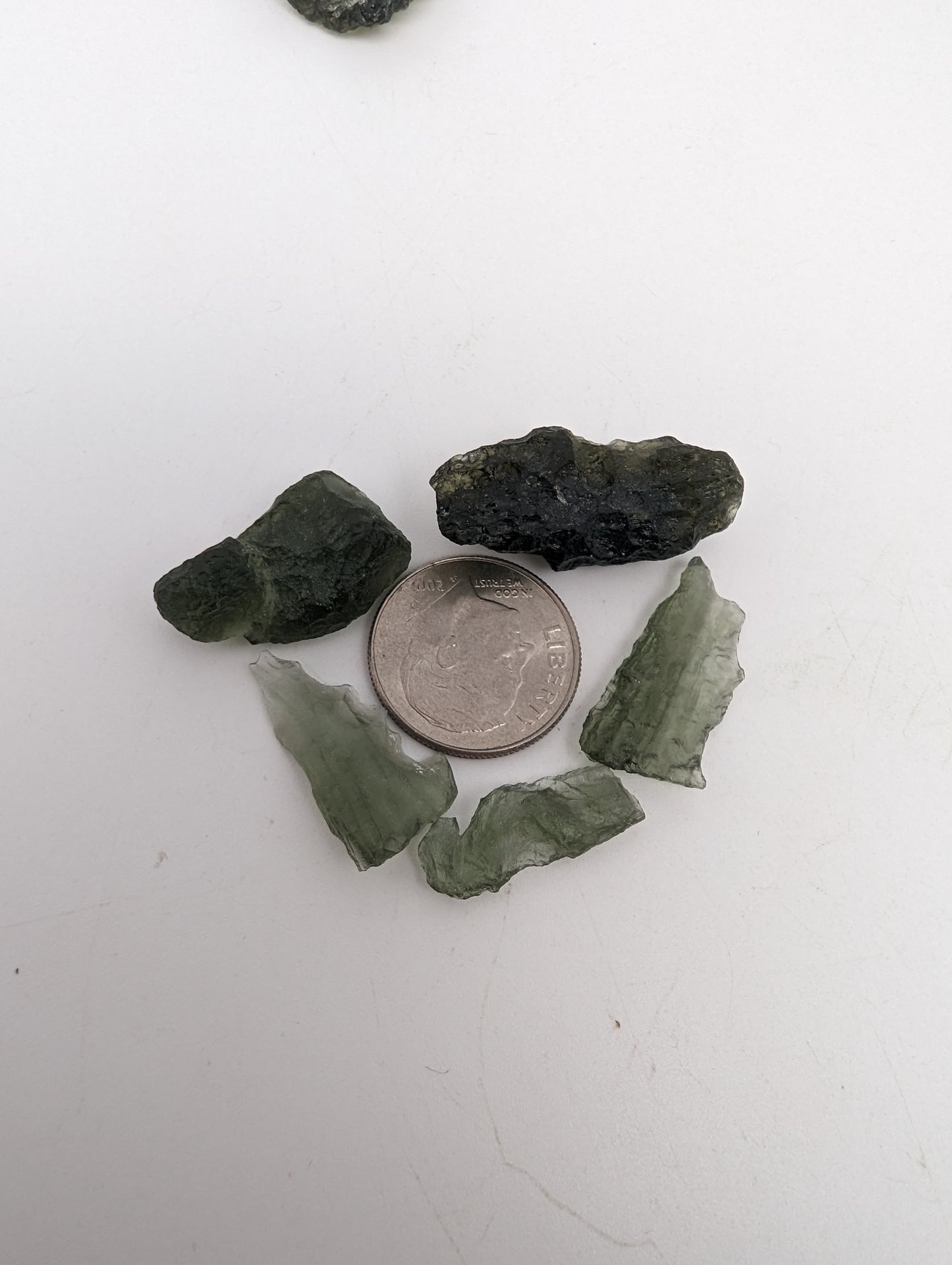 Moldavite Tektite Lot - 5 pieces - 6.07g - Whole Lot