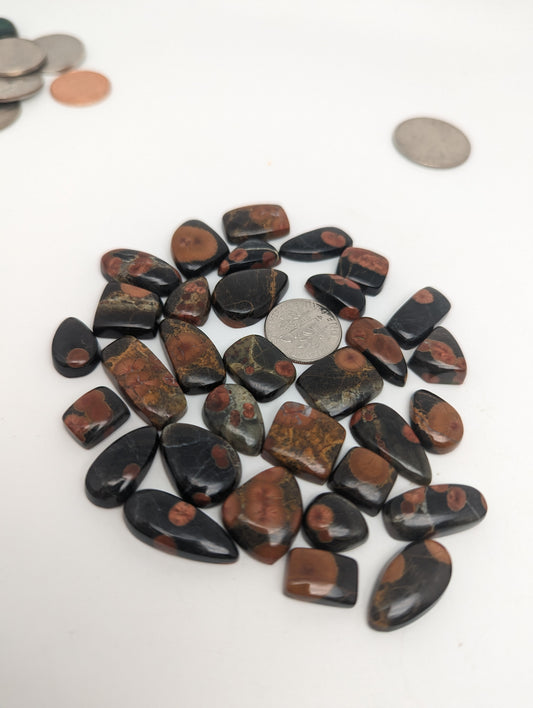 Peanut Butter Obsidian - Ring Size Cabochons