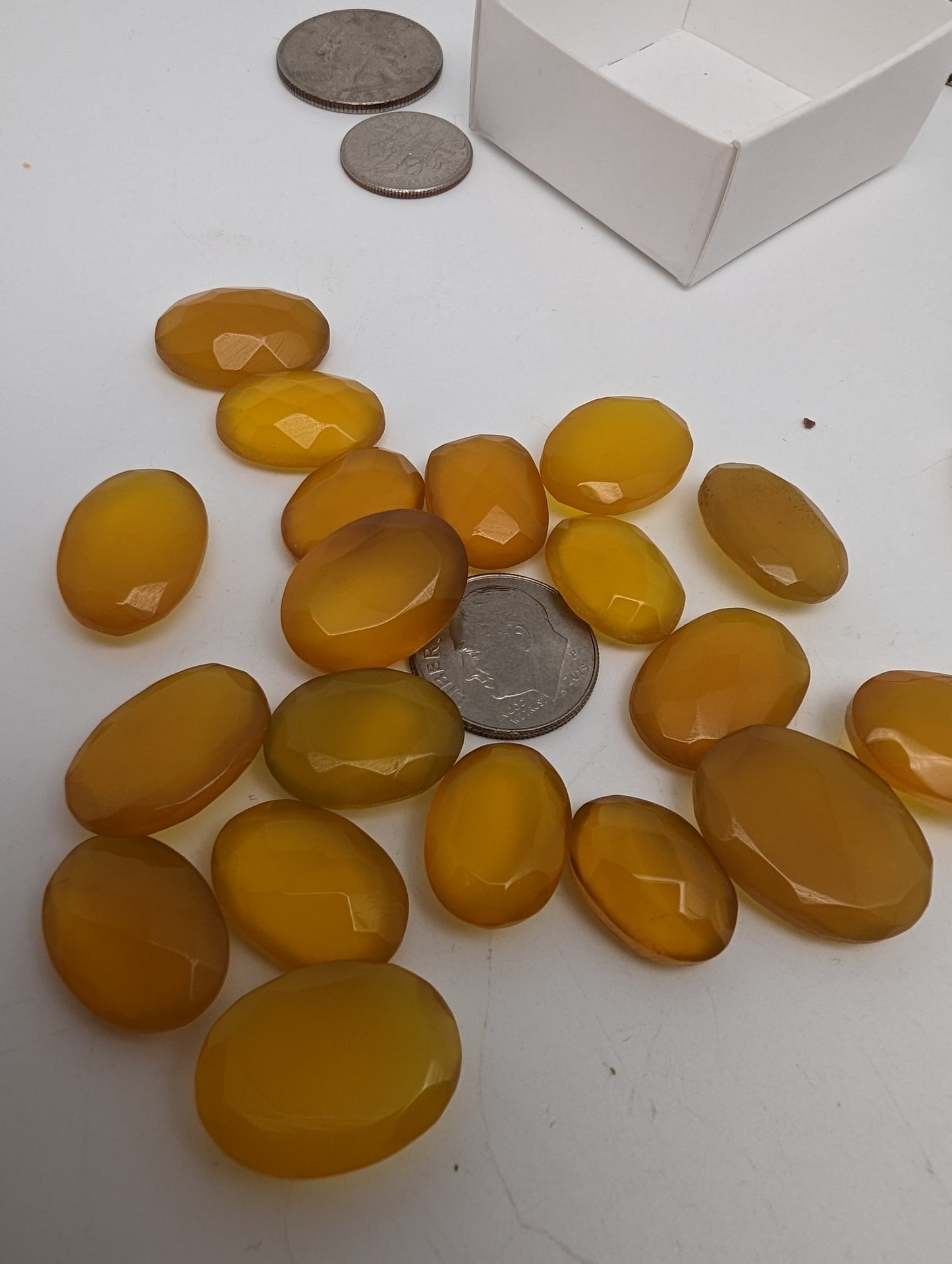 Chalcedony Large Facet Lot - 20pcs - 190cts - Whole Lot