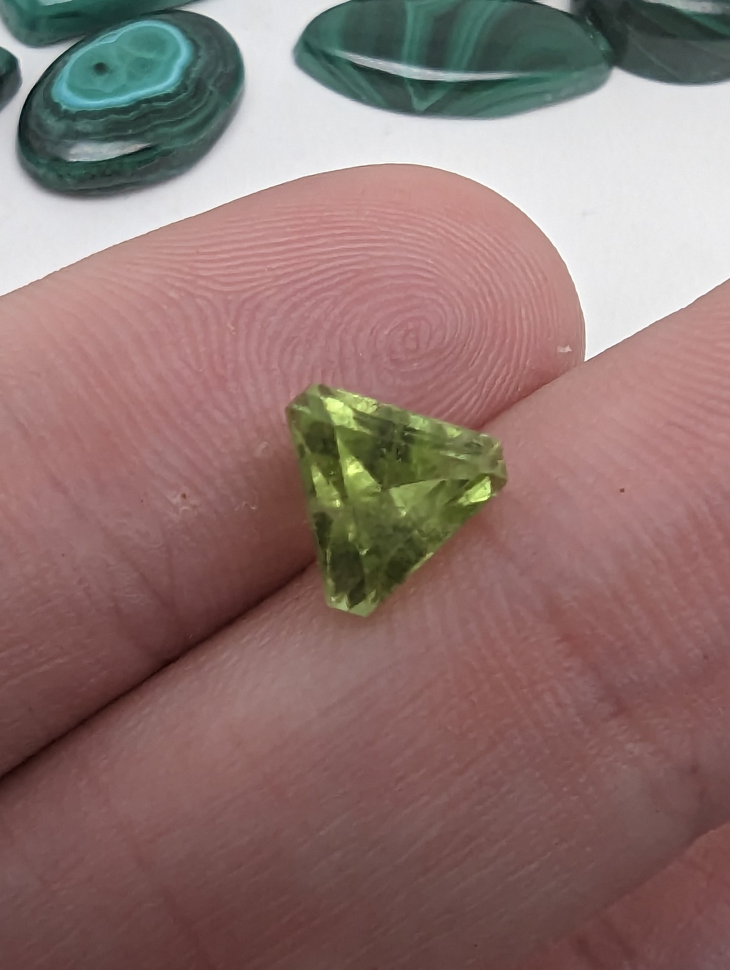 Peridot Facet - Trillion Cut - 2cts