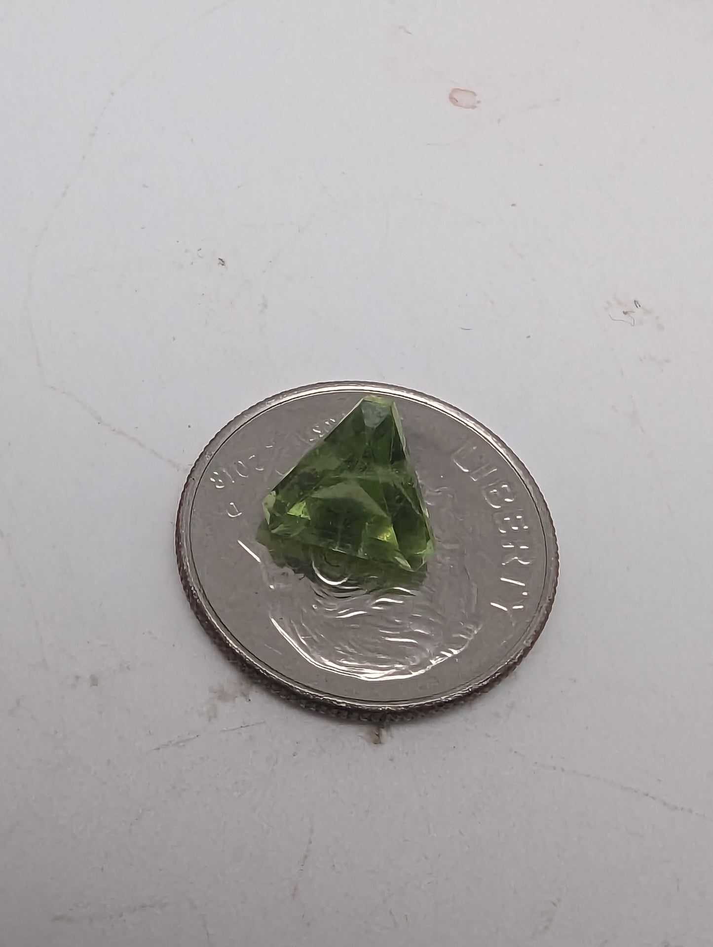 Peridot Facet - Trillion Cut - 2cts